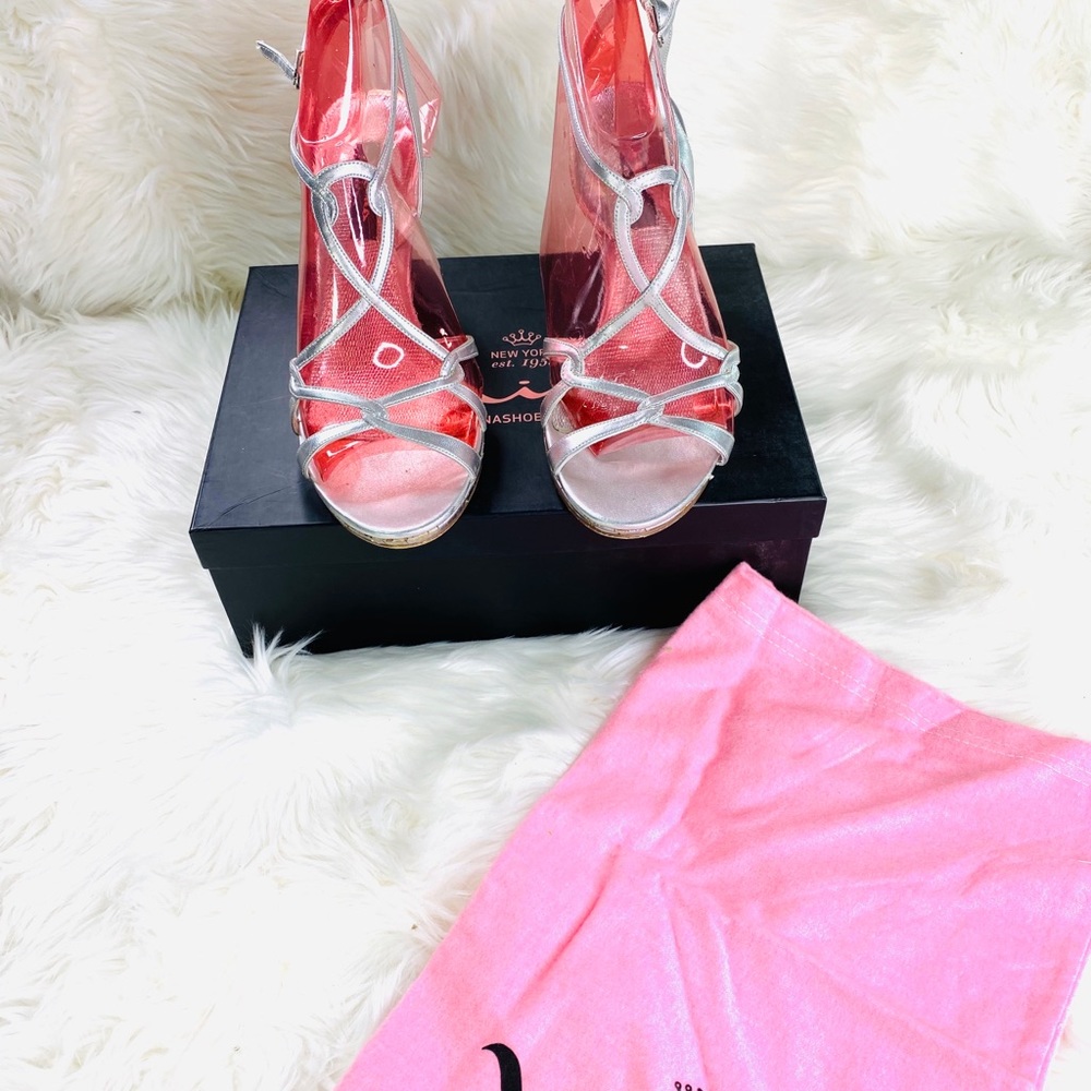 Nina Sz 10 Silver Wedge Sandal